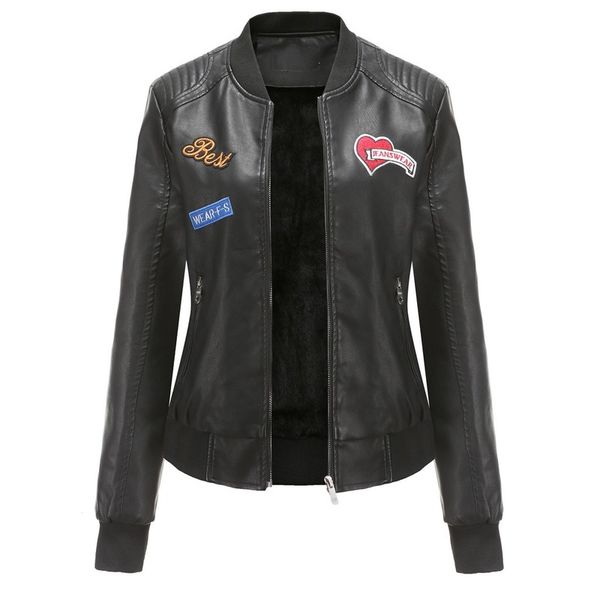 autumn and winter new women leather jacket plus velvet warm stand collar jacket women embroidery printing jacket leather women, Black;brown
autumn and winter new women leather jacket plus velvet warm stand collar jacket women embroidery printing jacket leather women, Black;brown