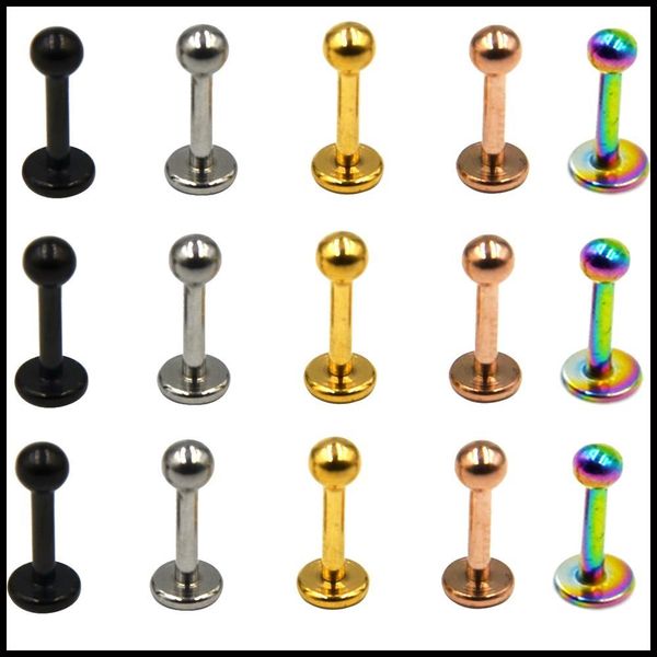 3pcs surgical steel assorted colors ball labret stud lip piercing ear cartilage tragus helix ring fashion charming jewelry q bbykoq, Silver
3pcs surgical steel assorted colors ball labret stud lip piercing ear cartilage tragus helix ring fashion charming jewelry q bbykoq, Silver