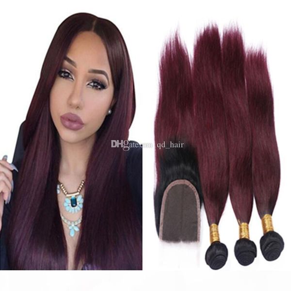 dark roots 2 tone шелковистой прямые волосы 3 связки с закрытием бургундские 1b 99j ткет волос с 4x4 top lace closure, Black
dark roots 2 tone шелковистой прямые волосы 3 связки с закрытием бургундские 1b 99j ткет волос с 4x4 top lace closure, Black