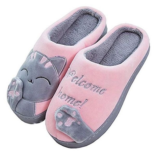 winter women's home slippers cartoon cat flock shoes non-slip soft warm new slippers indoor bedroom lovers couples floor y201026, Black
winter women's home slippers cartoon cat flock shoes non-slip soft warm new slippers indoor bedroom lovers couples floor y201026, Black