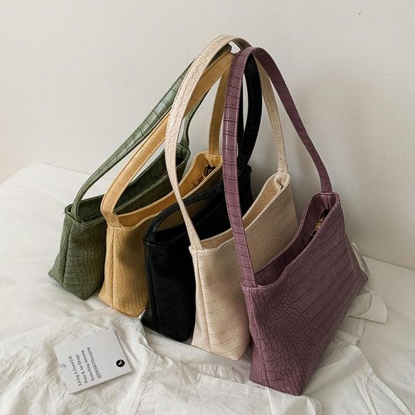 women elegant crocodile pattern solid shoulder bag casual leather handbag satchel shoulder bag fashion simple female daily
women elegant crocodile pattern solid shoulder bag casual leather handbag satchel shoulder bag fashion simple female daily