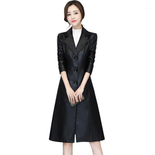 women faux leather jacket 2020 autumn winter new brand ladies washed pu leather trench long coats female slim windbreaker m- 5xl1, Black
women faux leather jacket 2020 autumn winter new brand ladies washed pu leather trench long coats female slim windbreaker m- 5xl1, Black