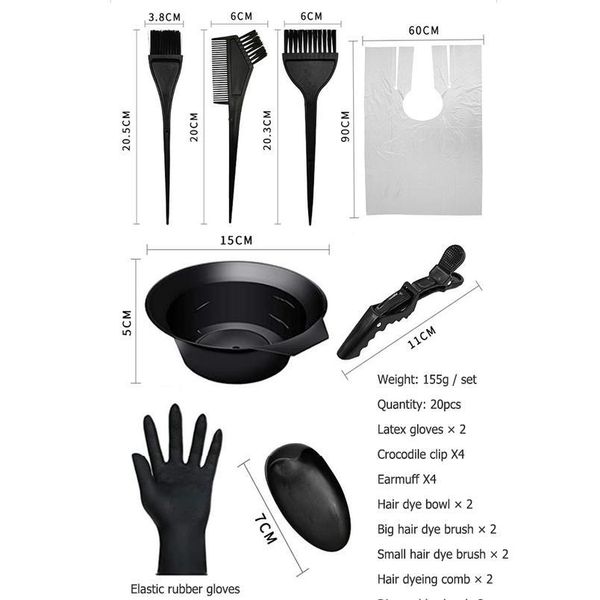 20pcs salon hair dye kit hair coloring brush comb diy hair coloring set dyeing mixing bowl disposabl sqcsys
20pcs salon hair dye kit hair coloring brush comb diy hair coloring set dyeing mixing bowl disposabl sqcsys