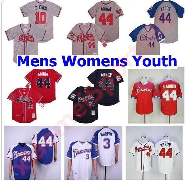 braves men women kids vintage 44 hank aaron h.aaron 3 dale murphy 10 chipper jones 1957 1963 1973 1974 1982's baseball jerseys, Blue;black
braves men women kids vintage 44 hank aaron h.aaron 3 dale murphy 10 chipper jones 1957 1963 1973 1974 1982's baseball jerseys, Blue;black
