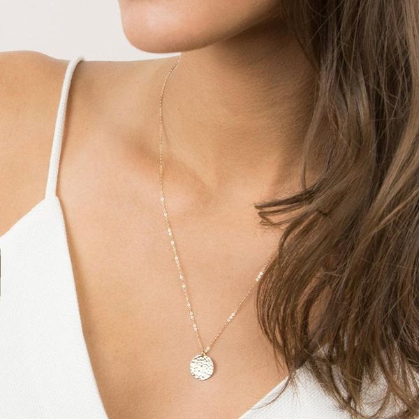 simple charms full moon necklace gold or plated hammer coin disk chain necklaces for women, Silver
simple charms full moon necklace gold or plated hammer coin disk chain necklaces for women, Silver