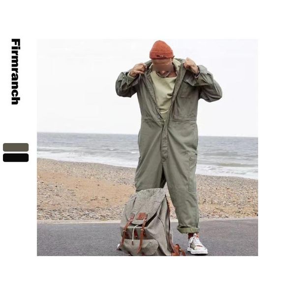 firmranch spring/autumn men ins popluar amekaji multi-pockets cargo jumpsuit overall wide leg loose casual jumper work clothes, Blue
firmranch spring/autumn men ins popluar amekaji multi-pockets cargo jumpsuit overall wide leg loose casual jumper work clothes, Blue