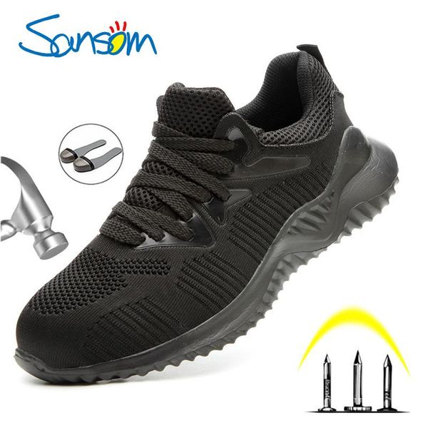 boots sansom men safety work shoes male autumn steel toe anti-smashing protective construction sneakers, Black
boots sansom men safety work shoes male autumn steel toe anti-smashing protective construction sneakers, Black