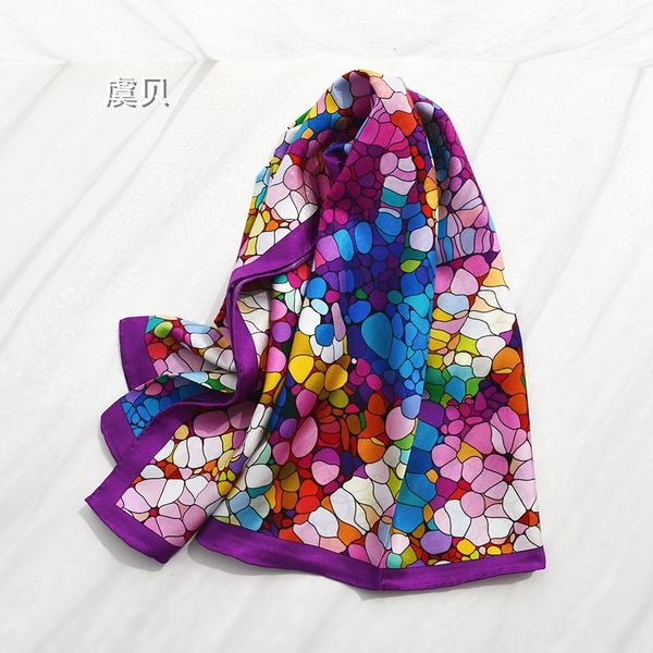 colorful natural silk scarf printed for women 100% real silk soft and bandana 90cm square wrap shawl gift for lady y201007, Blue;gray
colorful natural silk scarf printed for women 100% real silk soft and bandana 90cm square wrap shawl gift for lady y201007, Blue;gray