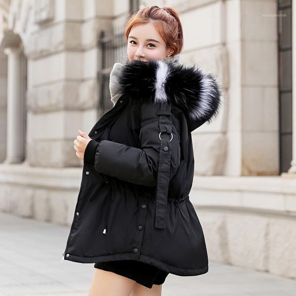women's down & parkas korean winter jacket, tie, belt, cotton tightly fitting women's 20211, Black
women's down & parkas korean winter jacket, tie, belt, cotton tightly fitting women's 20211, Black