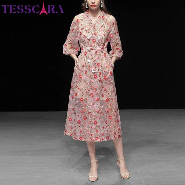 tesscara women luxury embroidery mesh trench dress cocktail party robe vintage floral designer long coat outerwear, Tan;black
tesscara women luxury embroidery mesh trench dress cocktail party robe vintage floral designer long coat outerwear, Tan;black