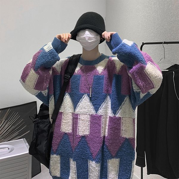 autumn winter sweater men's warmth fashion retro casual knitted pullover men loose korean knitting sweaters mens clothes c1222, Black
autumn winter sweater men's warmth fashion retro casual knitted pullover men loose korean knitting sweaters mens clothes c1222, Black