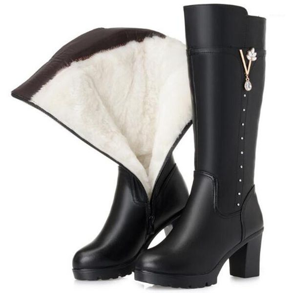 2020 new warm comfort winter boots trimming slim rhinestone real leather shoes woman high boots thick heel plus size women1, Black
2020 new warm comfort winter boots trimming slim rhinestone real leather shoes woman high boots thick heel plus size women1, Black