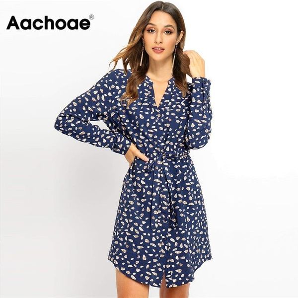 aachoae shirt dresses long sleeve for women autumn floral print office dress vintage v neck mini party dress vestidos y200805, Black;pink
aachoae shirt dresses long sleeve for women autumn floral print office dress vintage v neck mini party dress vestidos y200805, Black;pink