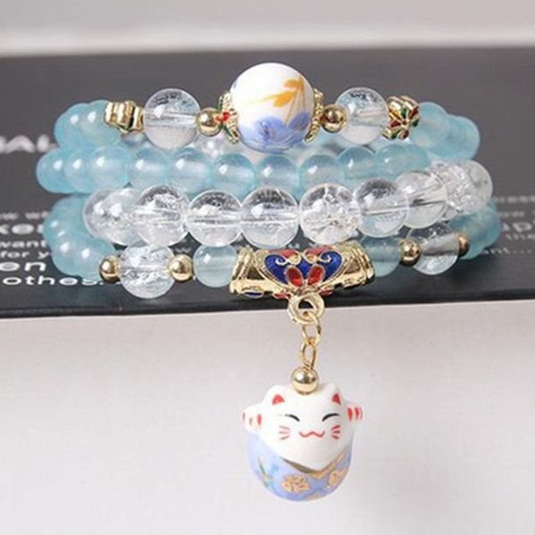 charm bracelets korean version of the bracelet natural stone multi-layer lucky cat for women jewelry, Golden;silver
charm bracelets korean version of the bracelet natural stone multi-layer lucky cat for women jewelry, Golden;silver