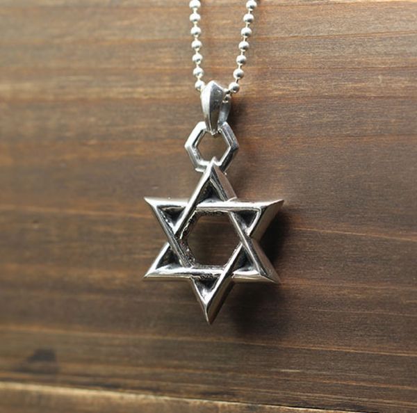 New luxury vintage jewelry 925 sterling silver handmade pendant necklaces antique silver designer six-pointed pendants with ball chain
New luxury vintage jewelry 925 sterling silver handmade pendant necklaces antique silver designer six-pointed pendants with ball chain