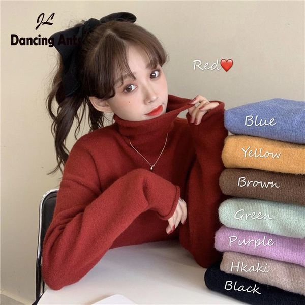 woman sweaters knitted long sleeve turtleneck sweet women outwear korean fashion oversize pullover autumn or winter clothes, White;black
woman sweaters knitted long sleeve turtleneck sweet women outwear korean fashion oversize pullover autumn or winter clothes, White;black