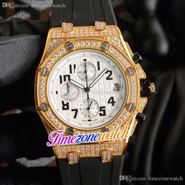 new 44mm mens watch quartz chronograph yellow gold diamond case white/black texture dail black rubber watches timezonewatch e164b1, Slivery;brown
new 44mm mens watch quartz chronograph yellow gold diamond case white/black texture dail black rubber watches timezonewatch e164b1, Slivery;brown