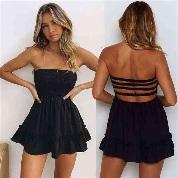 women white color tube elastic dress backless nightclub ruffled casual dresses, Black;gray
women white color tube elastic dress backless nightclub ruffled casual dresses, Black;gray
