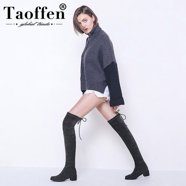 taoffen women over knee boots fashion stretch boots sext lace up flats winter shoes women street long footwear size 33-431, Black
taoffen women over knee boots fashion stretch boots sext lace up flats winter shoes women street long footwear size 33-431, Black