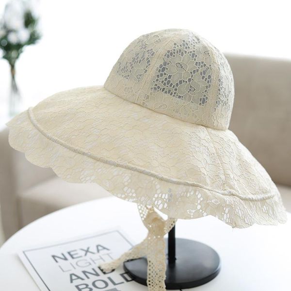wide brim hats summer fisherman hat female japanese strap black lace big beach travel casual sunshade bucket spring ins, Blue;gray
wide brim hats summer fisherman hat female japanese strap black lace big beach travel casual sunshade bucket spring ins, Blue;gray