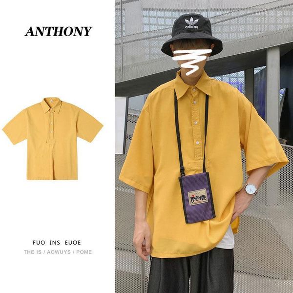 summer korean shirt men's fashion solid color casual pullover shirt men streetwear wild loose short sleeve shirts mens -2xl1, White;black
summer korean shirt men's fashion solid color casual pullover shirt men streetwear wild loose short sleeve shirts mens -2xl1, White;black