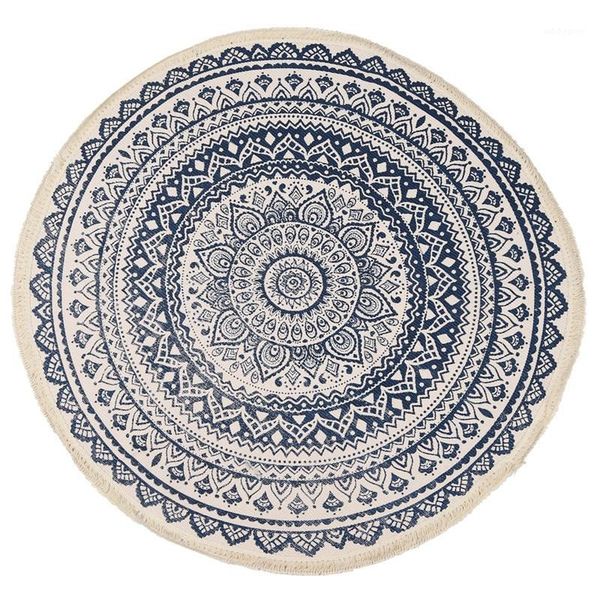carpets morocco round carpet bedroom boho style tassel cotton rug hand woven national classic tapestry sofa cushion tatami floor mats-bl1 
carpets morocco round carpet bedroom boho style tassel cotton rug hand woven national classic tapestry sofa cushion tatami floor mats-bl1