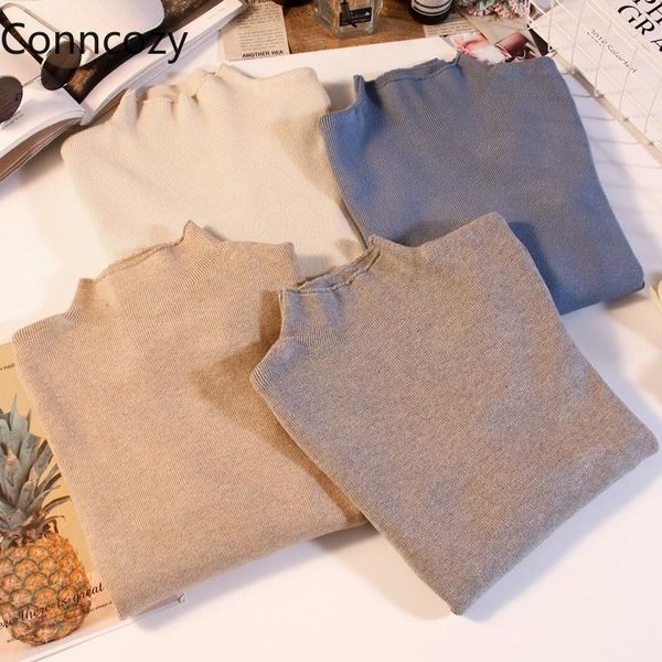 women stretch knit pullover autumn long sleeve bottom sweaters half turtleneck clothing fall winter solid fashion slim jumpers, White;black
women stretch knit pullover autumn long sleeve bottom sweaters half turtleneck clothing fall winter solid fashion slim jumpers, White;black