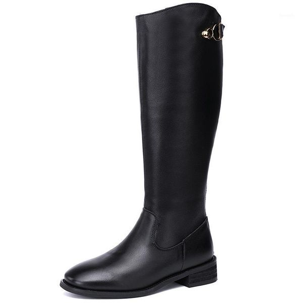 boots ladies black tall women round toe winter thick heel genuine leather knee-high boots1
boots ladies black tall women round toe winter thick heel genuine leather knee-high boots1