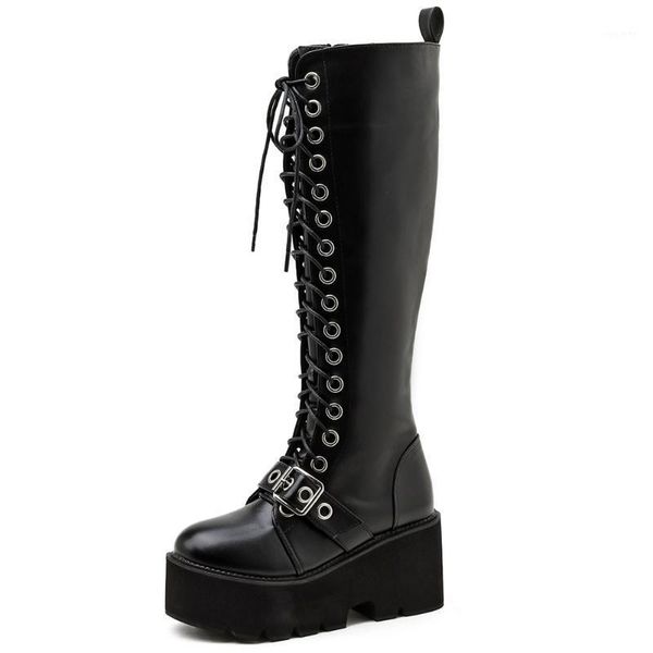 bonjomarisa female stylish punk platform boots buckle metal thick bottom cool autumn boots women designer luxury shoes woman1, Black
bonjomarisa female stylish punk platform boots buckle metal thick bottom cool autumn boots women designer luxury shoes woman1, Black