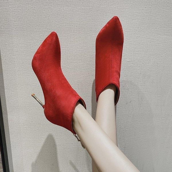 34-39 shoes 9 cm high heels women toes fall winter boots and shoes black heel zipper wedding party
34-39 shoes 9 cm high heels women toes fall winter boots and shoes black heel zipper wedding party