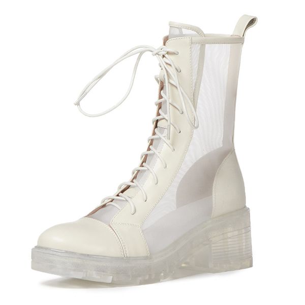 2021-transparent heel women boots genuine leather chunky heel botas mujer mesh summer shoes laces heel short booties black white shoe
2021-transparent heel women boots genuine leather chunky heel botas mujer mesh summer shoes laces heel short booties black white shoe