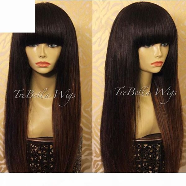 new arrival peruvian human hair full fringe wig human hair glueless full lace wig with bangs bleached knots for black women, Black;brown
new arrival peruvian human hair full fringe wig human hair glueless full lace wig with bangs bleached knots for black women, Black;brown