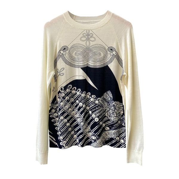 2020 high end quality spring new vintage silk print patchwork knit wool knitwear pullover sweater women, White;black
2020 high end quality spring new vintage silk print patchwork knit wool knitwear pullover sweater women, White;black