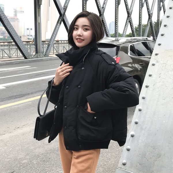 parkas female winter covered button short women's jacket plus size korean style stand collar solid thick loose coat ladiesx1016, Black;brown
parkas female winter covered button short women's jacket plus size korean style stand collar solid thick loose coat ladiesx1016, Black;brown