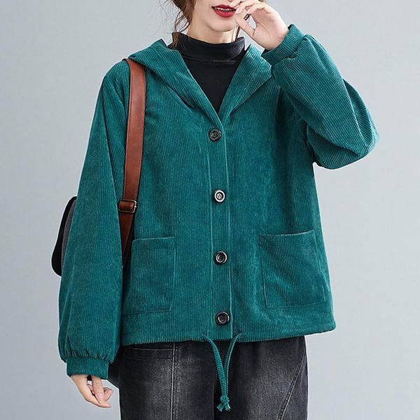 women's jackets women hooded coat winter corduroy fleece lining buttons pockets adjustable drawstring loose casual warm outerwear, Black;brown
women's jackets women hooded coat winter corduroy fleece lining buttons pockets adjustable drawstring loose casual warm outerwear, Black;brown