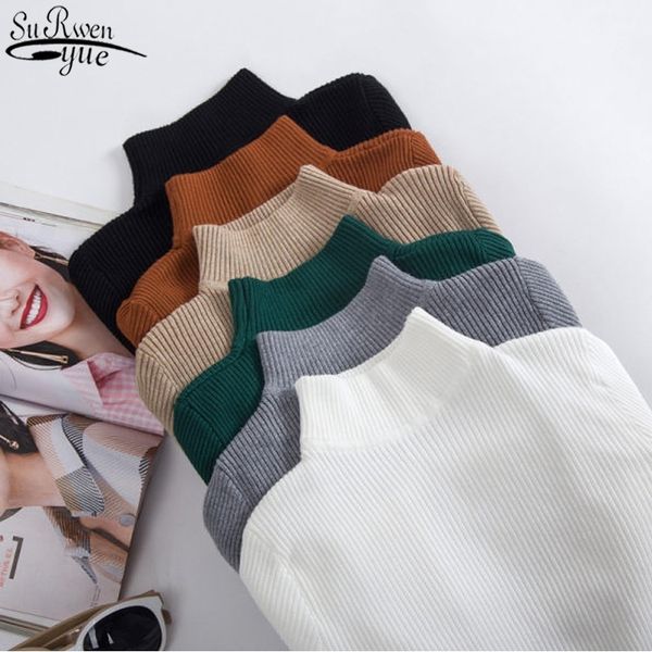 autumn korean new women's turtleneck cotton office lady style slim women's knitwear long sleeve solid pullover women 10643 y200828, White;black
autumn korean new women's turtleneck cotton office lady style slim women's knitwear long sleeve solid pullover women 10643 y200828, White;black