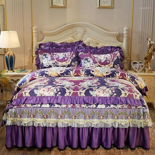 42 pastoral style washed silk bedding sets full king size duvet cover bedspread bed skirt set pillowcase1
42 pastoral style washed silk bedding sets full king size duvet cover bedspread bed skirt set pillowcase1