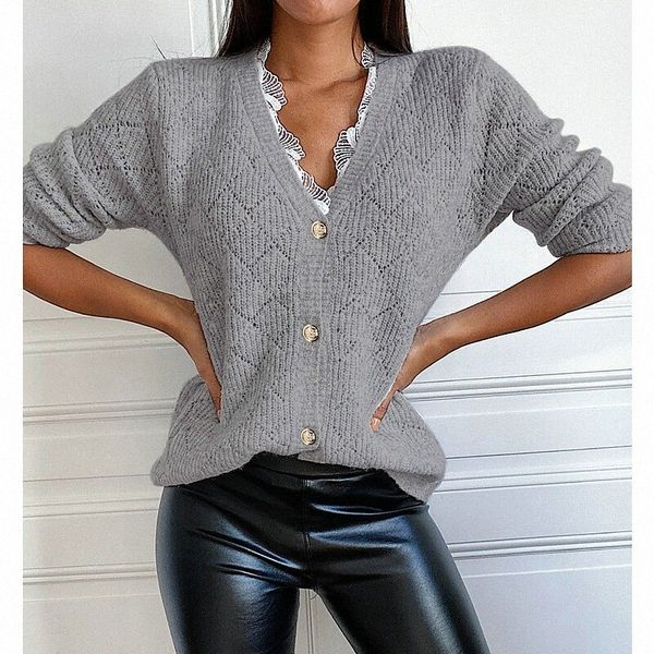 women's cardigan knitted lace trims button solid color stylish casual long sleeve regular fit sweater cardigans v neck fall winter gray, White;black
women's cardigan knitted lace trims button solid color stylish casual long sleeve regular fit sweater cardigans v neck fall winter gray, White;black