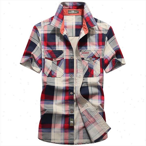 summer plaid shirt men military casual loose mens shirts camisa masculina short sleeve camisas para hombre big size s 4xl, White;black
summer plaid shirt men military casual loose mens shirts camisa masculina short sleeve camisas para hombre big size s 4xl, White;black
