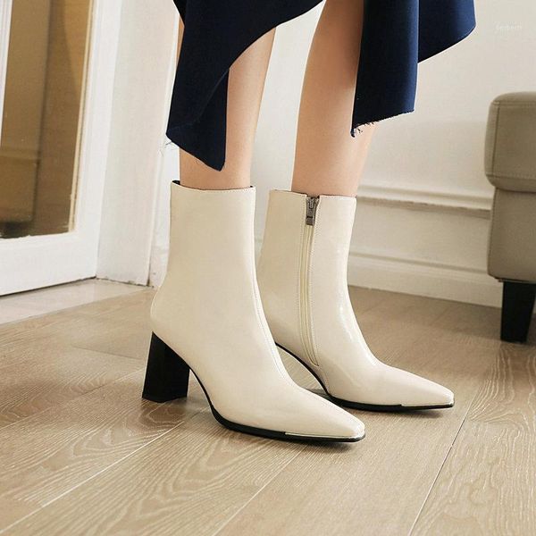 boots aiweiyi patent leather woman ankle square toe block heels platform pumps dress party autumn winter boots1, Black
boots aiweiyi patent leather woman ankle square toe block heels platform pumps dress party autumn winter boots1, Black