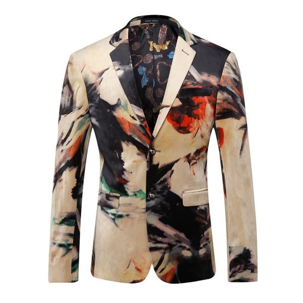 men suit jacket big size slim coat casual blazer masculine for dinner party wedding single breasted floral flower color suit, White;black
men suit jacket big size slim coat casual blazer masculine for dinner party wedding single breasted floral flower color suit, White;black