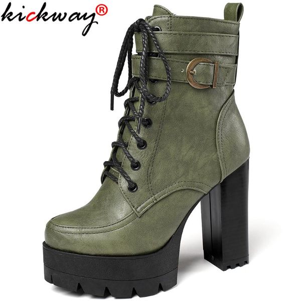 kickway autumn winter ankle boots for women motorcycle boots chunky high heels platform luxury short black size 34-43
kickway autumn winter ankle boots for women motorcycle boots chunky high heels platform luxury short black size 34-43