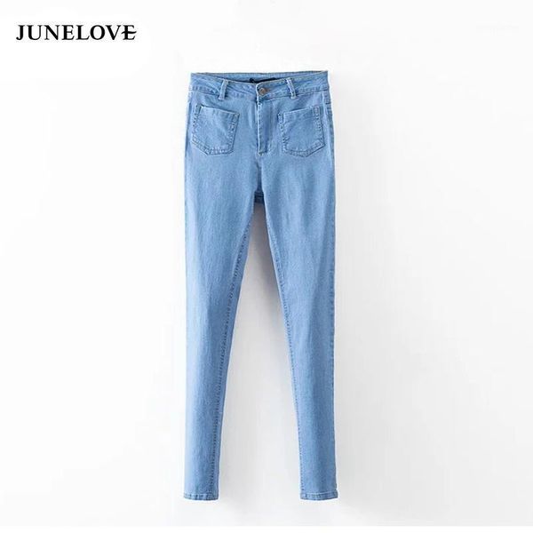 women's jeans junelove 2021 spring women casual full length zipper ladies pockets pants high waist skinny pencil pants1, Blue
women's jeans junelove 2021 spring women casual full length zipper ladies pockets pants high waist skinny pencil pants1, Blue