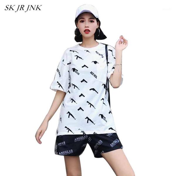 women 2 piece sets 2018 summer (tshirt trousers) tracksuits suits female casual print short sleeve pants sr4701, White
women 2 piece sets 2018 summer (tshirt trousers) tracksuits suits female casual print short sleeve pants sr4701, White