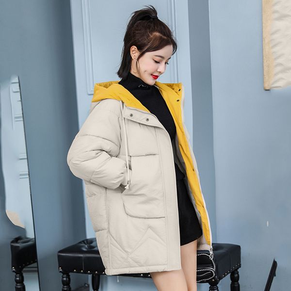 plus size women winter long parkas korean style hooded female jacket loose thick cotton padded solid coat casacas para mujer 201109, Black
plus size women winter long parkas korean style hooded female jacket loose thick cotton padded solid coat casacas para mujer 201109, Black