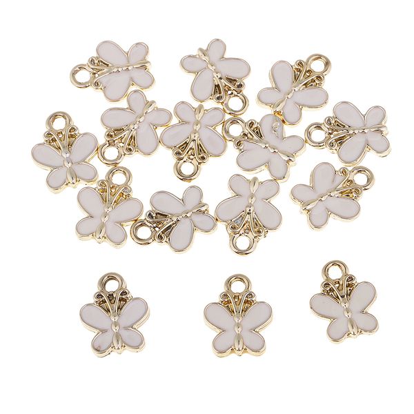 15 piece alloy enamel butterfly shape pendants jewelry making charms diy hair accessories findings white gold, Black
15 piece alloy enamel butterfly shape pendants jewelry making charms diy hair accessories findings white gold, Black