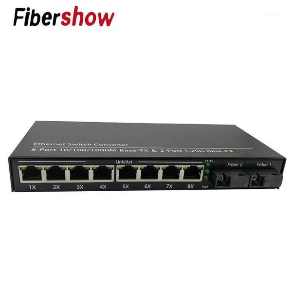 fiber optic equipment optical media converter gigabit ethernet switch 8 rj45 utp and 2 sc port 10/100/1000m1
fiber optic equipment optical media converter gigabit ethernet switch 8 rj45 utp and 2 sc port 10/100/1000m1