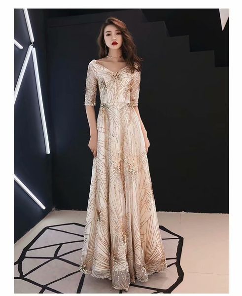 2021 new robe soiree elegant evening clothes decorated v half ki7p, Black;red
2021 new robe soiree elegant evening clothes decorated v half ki7p, Black;red