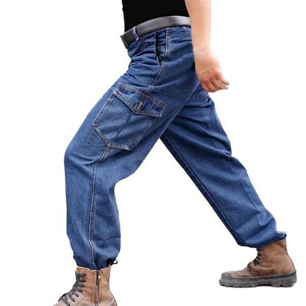 men's jeans men denim pants 100% cotton cargo baggy wear-resisting menswear elastic blue confortable trousers
men's jeans men denim pants 100% cotton cargo baggy wear-resisting menswear elastic blue confortable trousers
