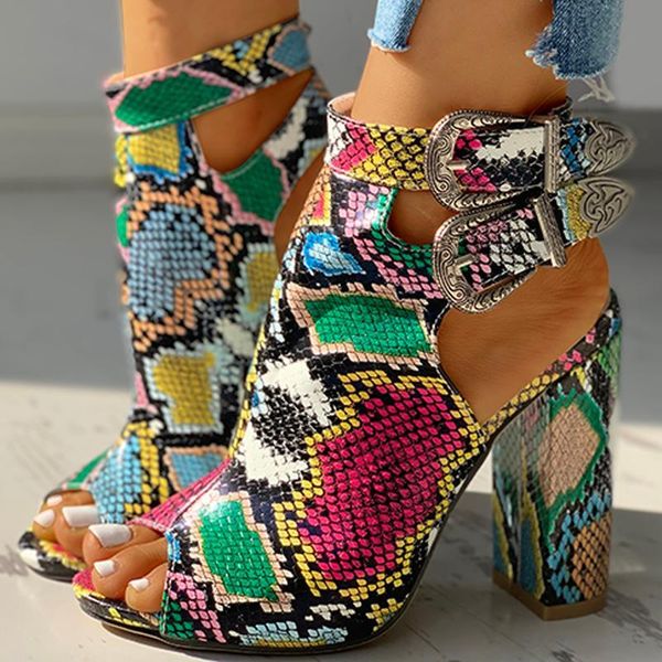 sandals spring and autumn fashion 2021 peep toe buckle strap casual sandal snakeskin ankle buckled chunky heels, Black
sandals spring and autumn fashion 2021 peep toe buckle strap casual sandal snakeskin ankle buckled chunky heels, Black